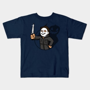 Cute Halloween Slasher Gamer Horror Movie Parody Kids T-Shirt